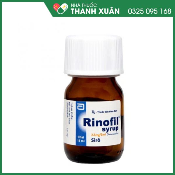 Rinofil Syrup trị viêm mũi dị ứng, mày đay